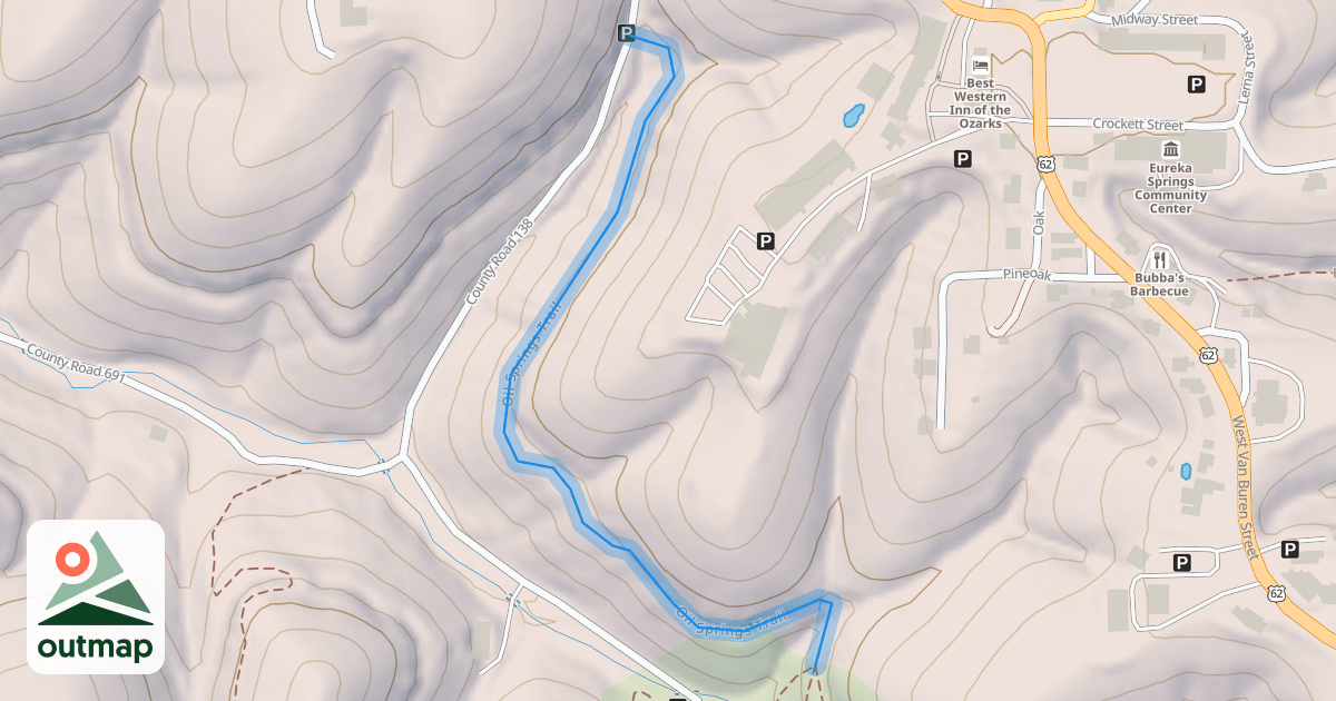 Map of Oil Springs Trail