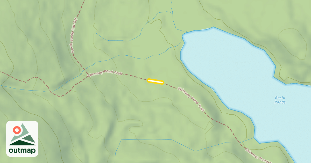 Map of Chimney Pond Trail