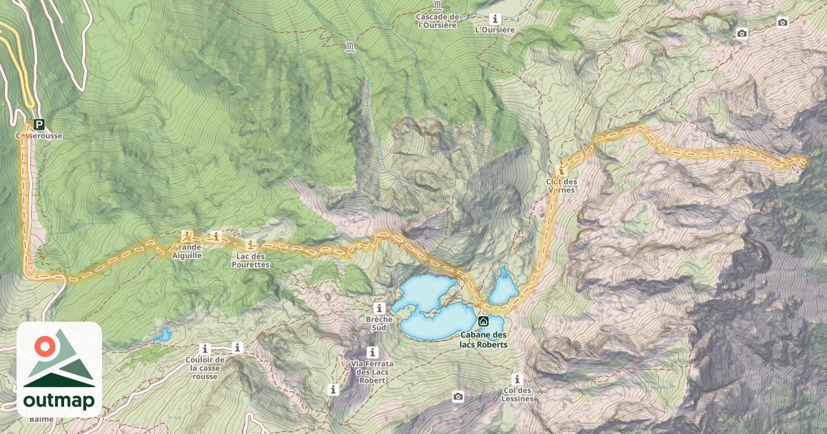 Map of Col de la Petite Vaudaine — Casserousse