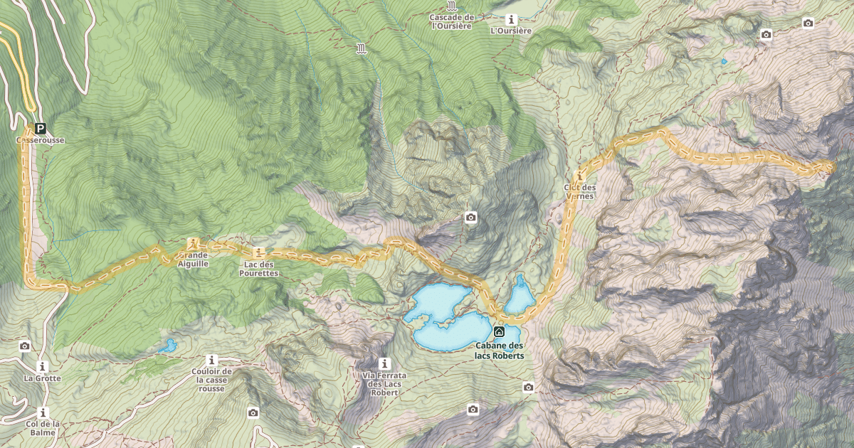 Map preview of Col de la Petite Vaudaine — Casserousse