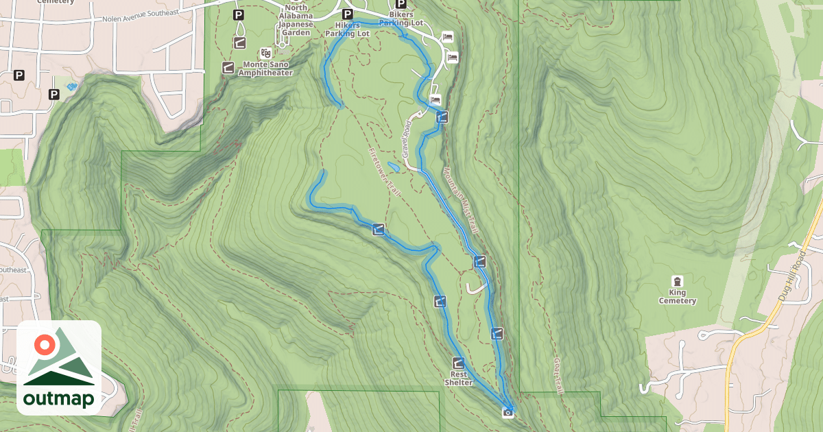 Map of South Plateau Loop