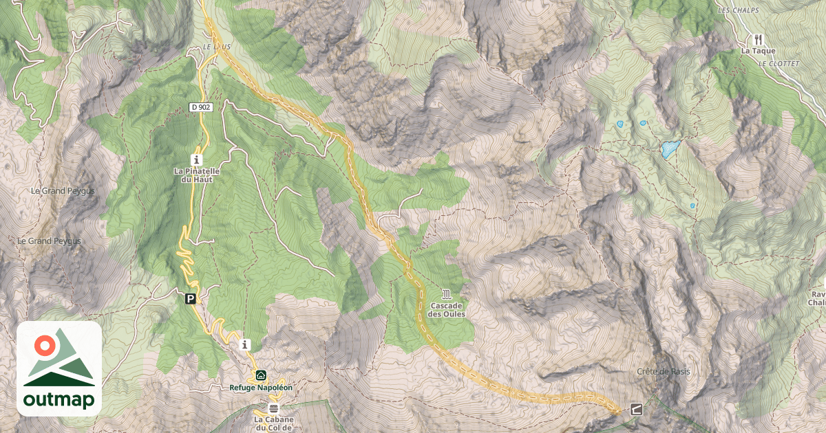 Map of Col des Portes — Le Laus