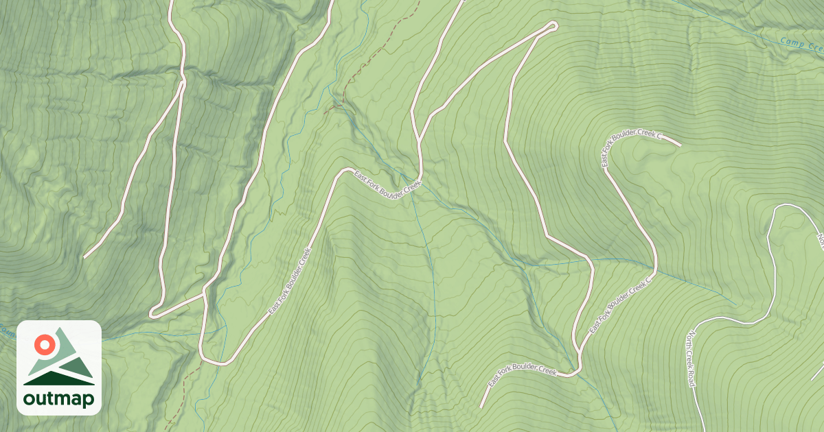 Map of EAST FORK BOULDER CREEK