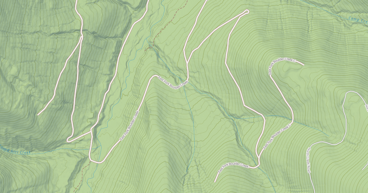 Map preview of EAST FORK BOULDER CREEK