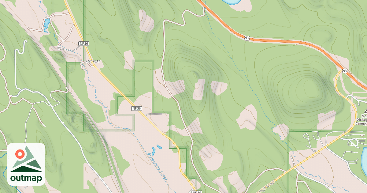Map of DICKEY CREEK A