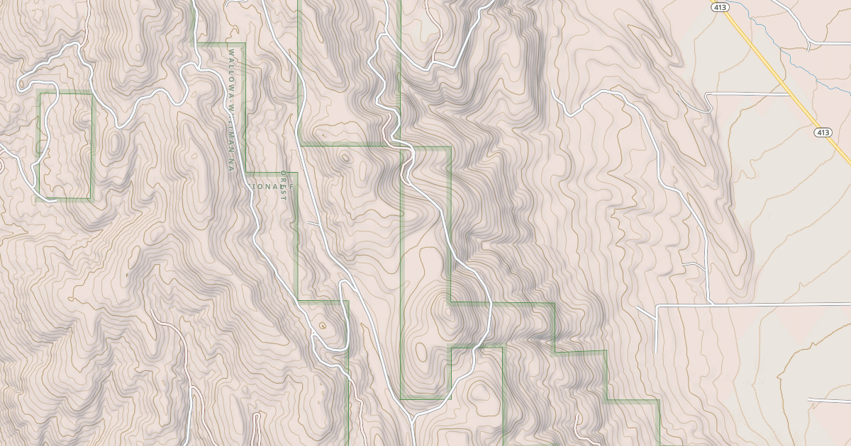 Map preview of USFS National Forest System Roads {92D35D92-F277-4B75-88EC-9D7A355B4484}