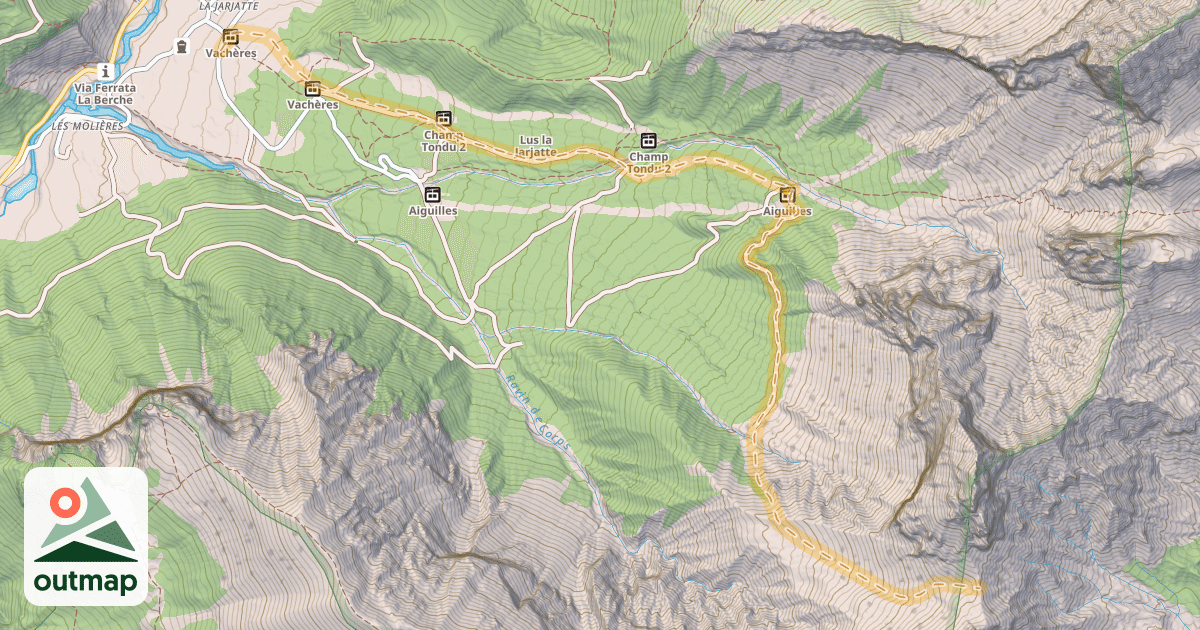 Map of Col de Corps — La Jarjatte