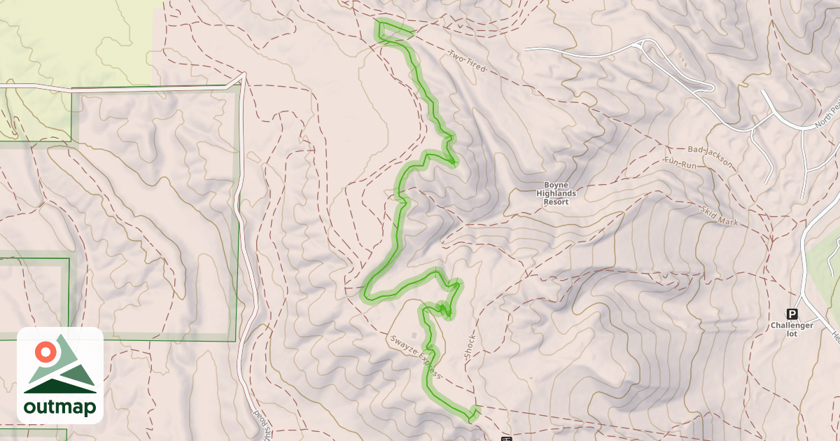 Map of North Peak Trail