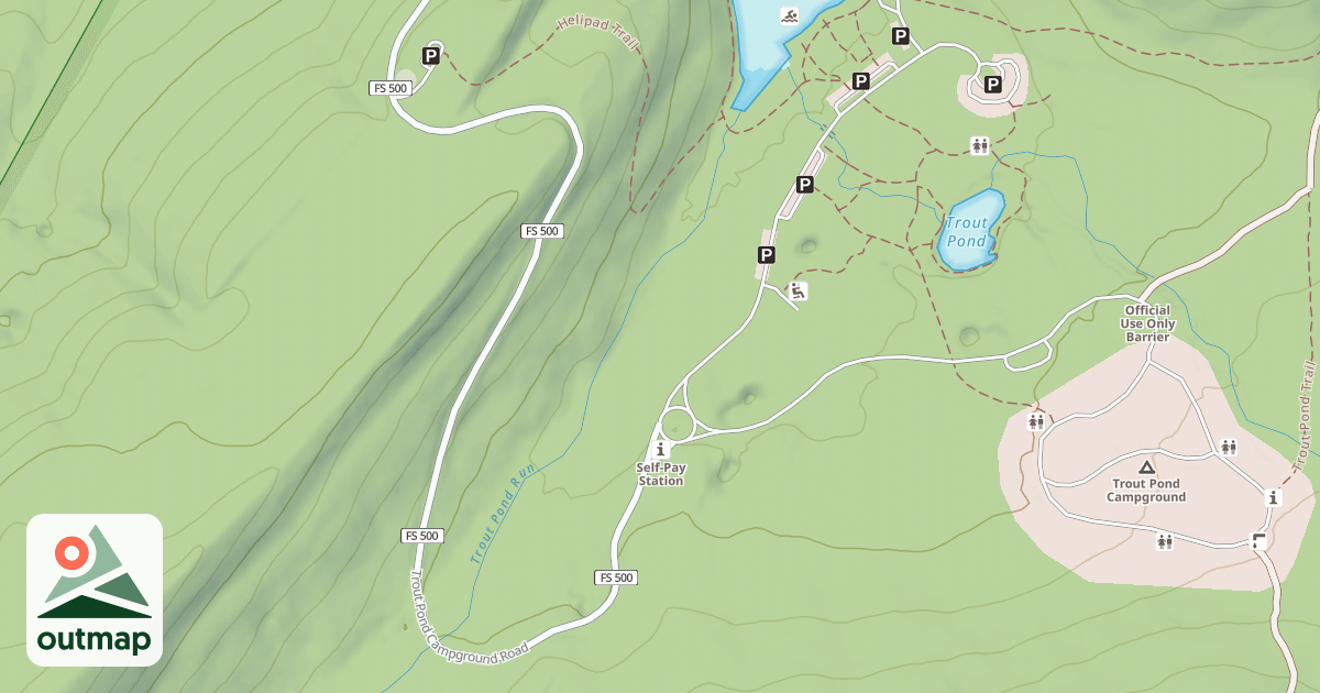 Map of TROUT POND