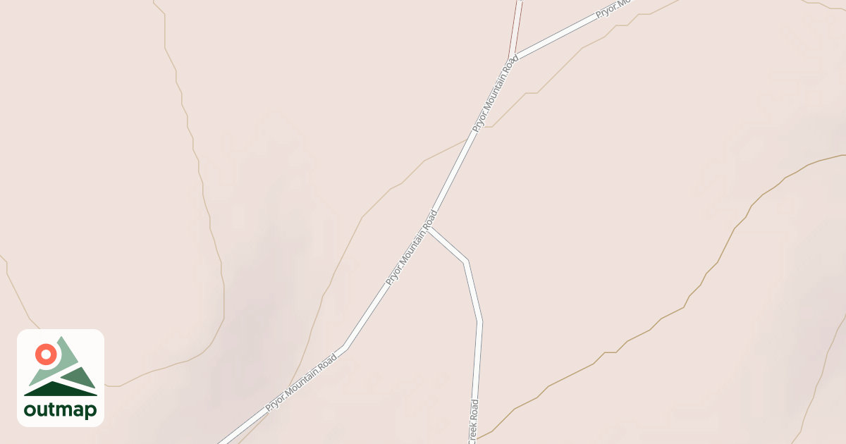 Map of PRYOR MOUNTAIN ROAD