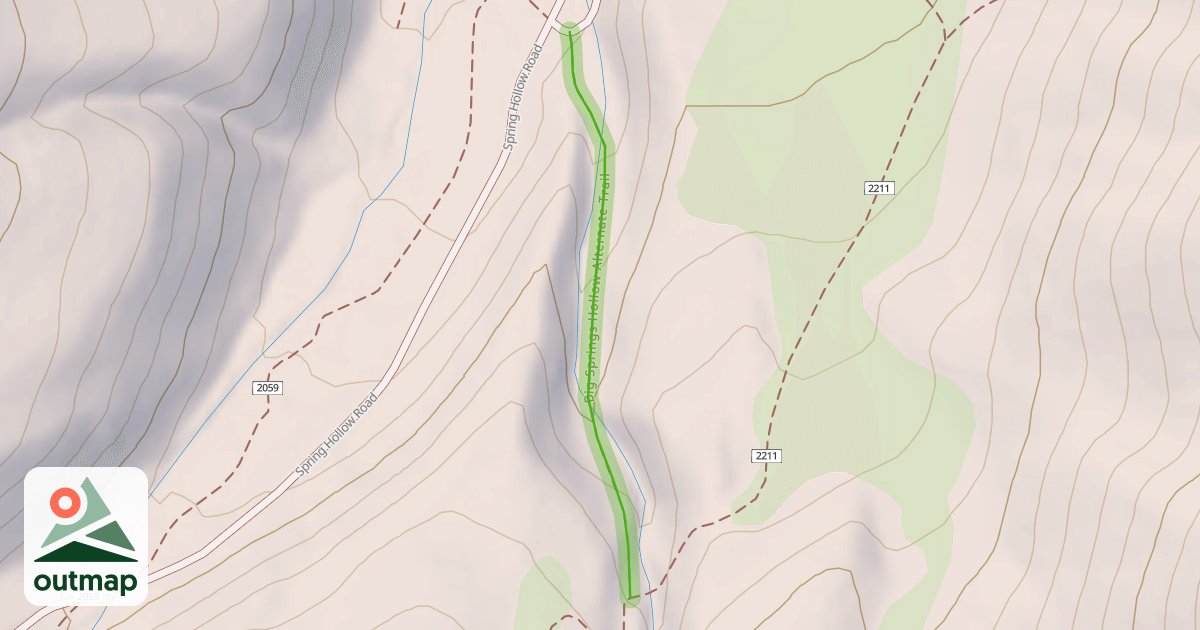 Map of Big Springs Hollow Alternate Trail