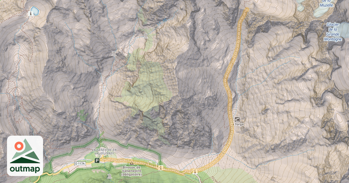 Map of Col de la Muzelle — Valsenestre