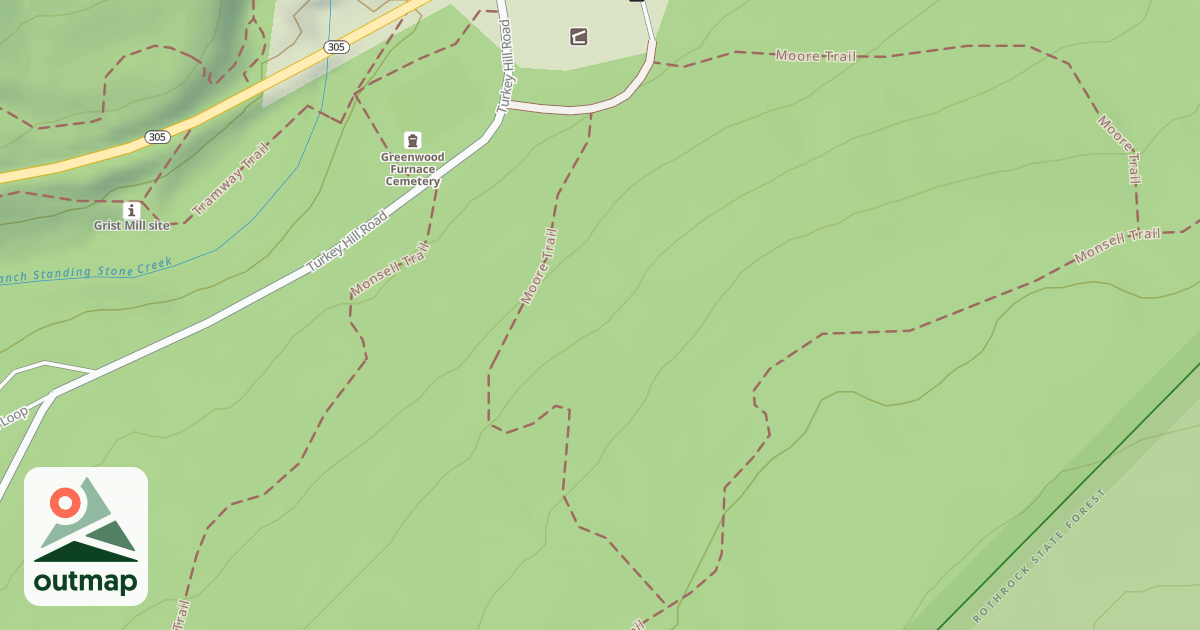 Map of Greenwood Furnace State Park Trails