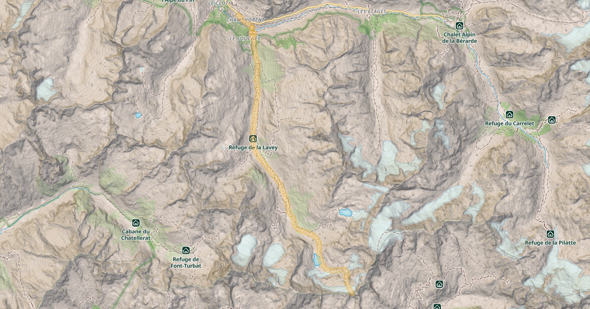 Map preview of Col de la Muande — Champhorent