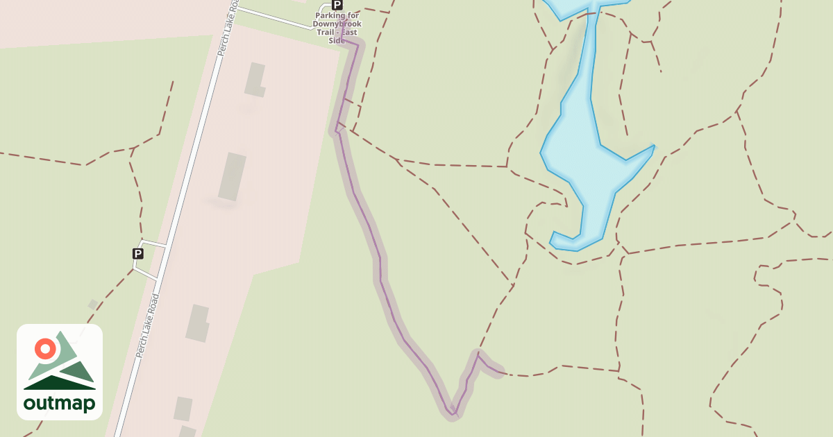 Map of Downybrook Nature Preserve East Side Trail