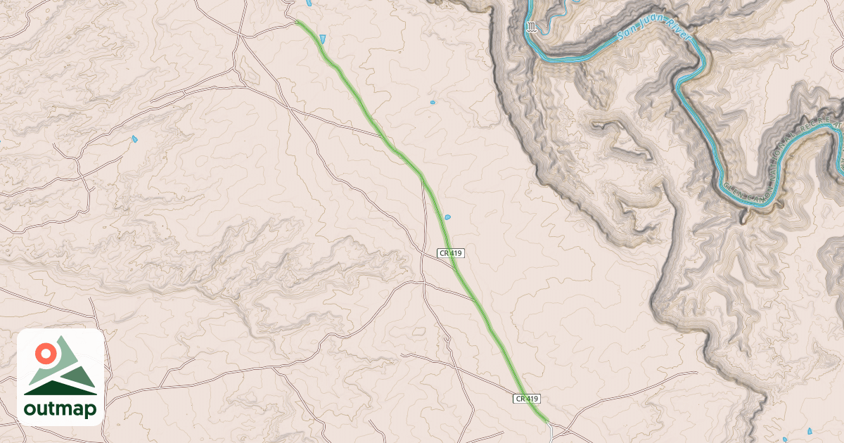 Map of Douglas Mesa Road
