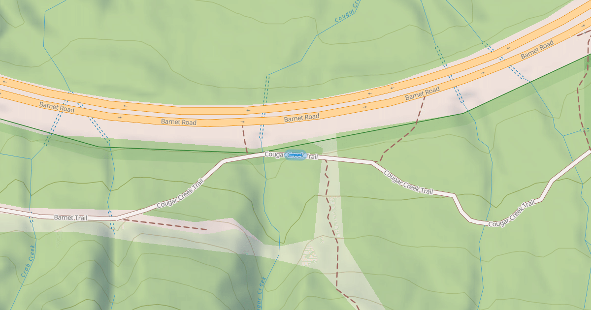 Map preview of Cougar Creek Trail