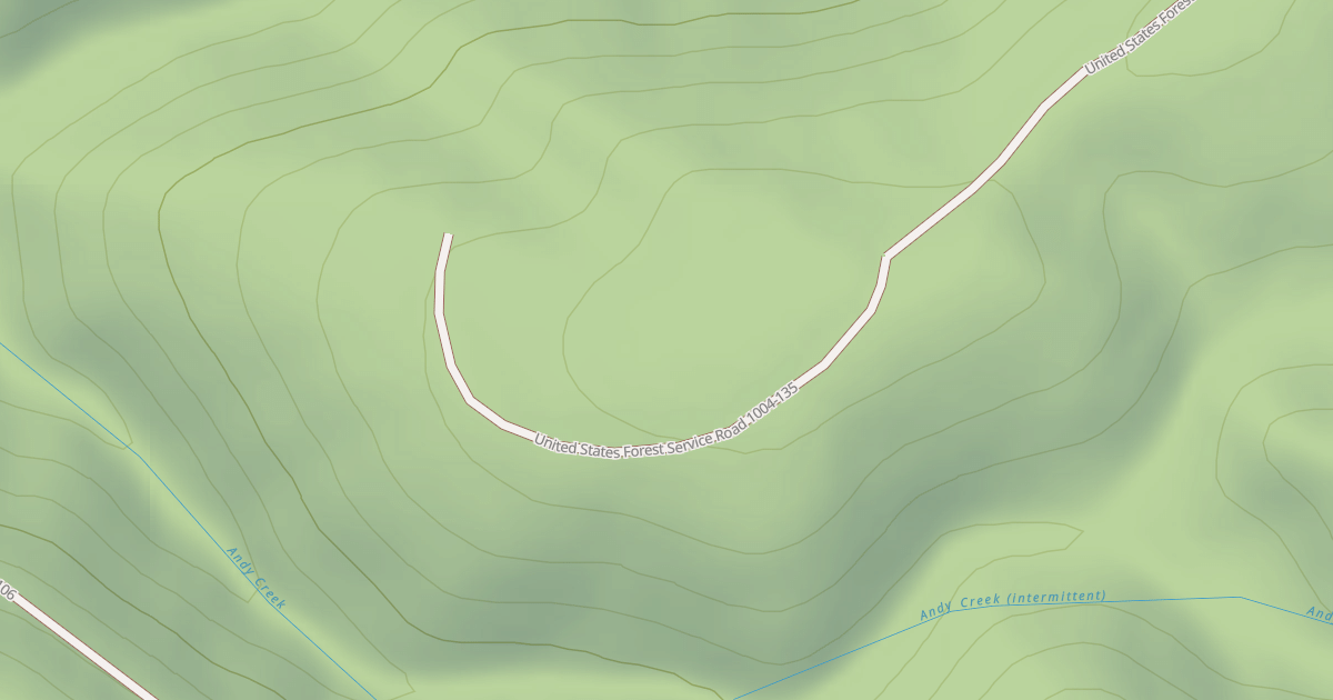 Map preview of USFS National Forest System Roads {077059EA-5DF0-4193-A8FA-894E42824025}