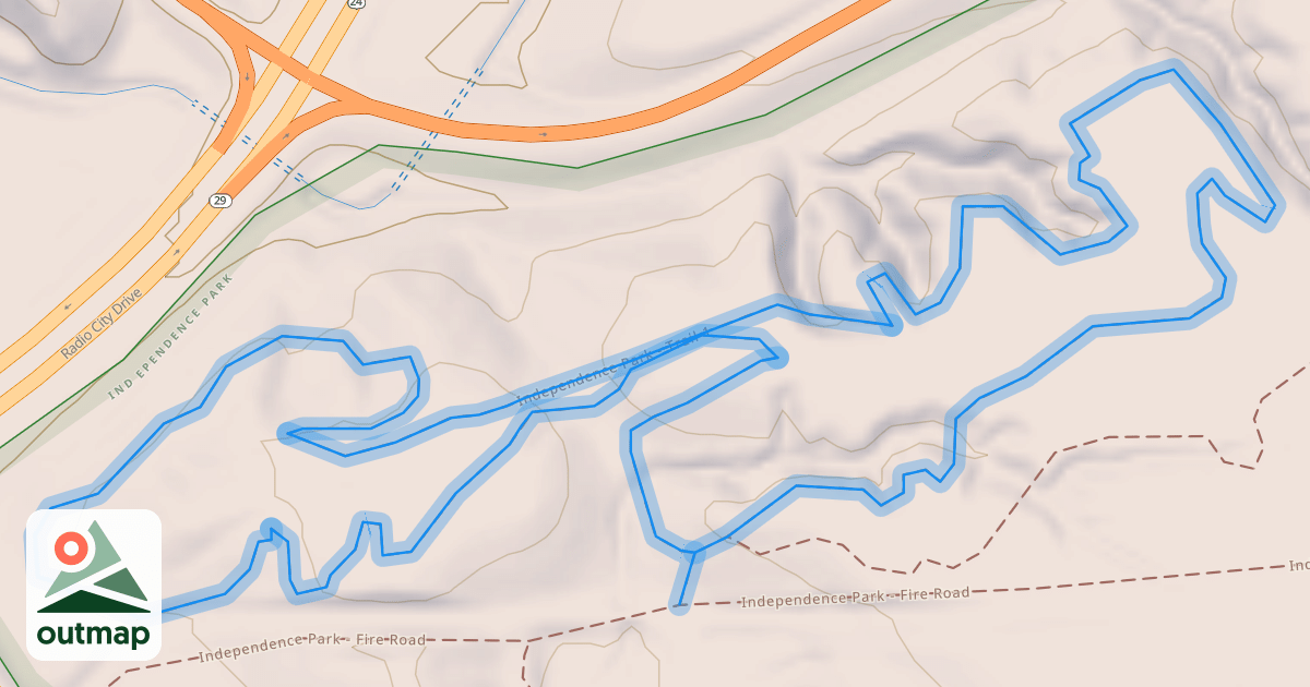 Map of Independence Park - Trail 1