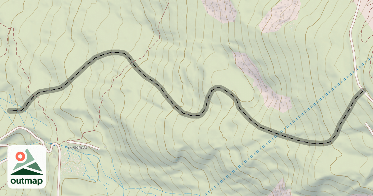 Map of Liberty Ride La Riondaz