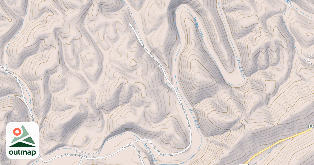 Map of SPRING CR.SHEEHAN BR.