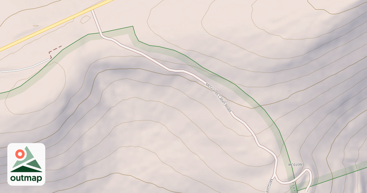 Map of MCGUIRES CABIN