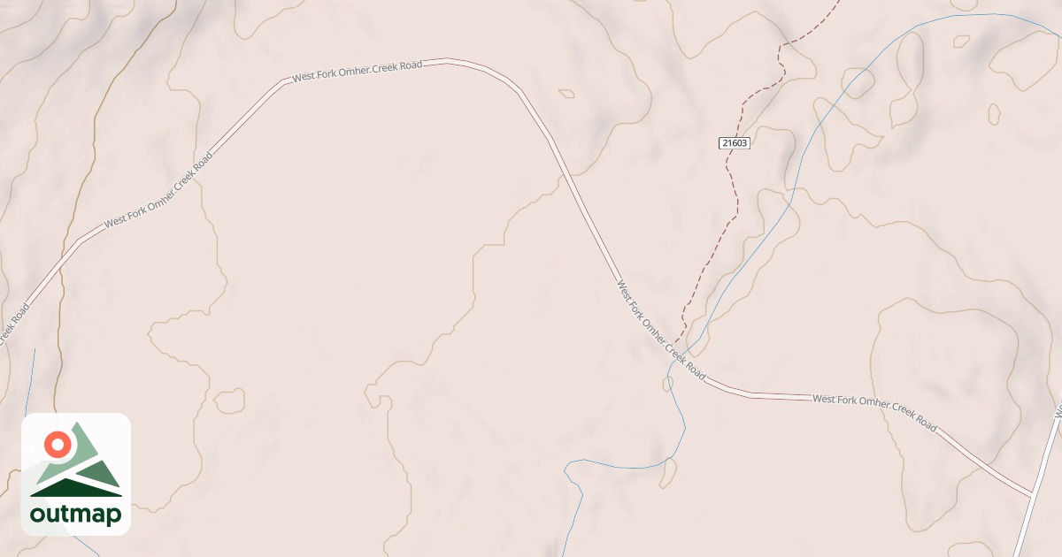 Map of WEST FORK OMHER CREEK