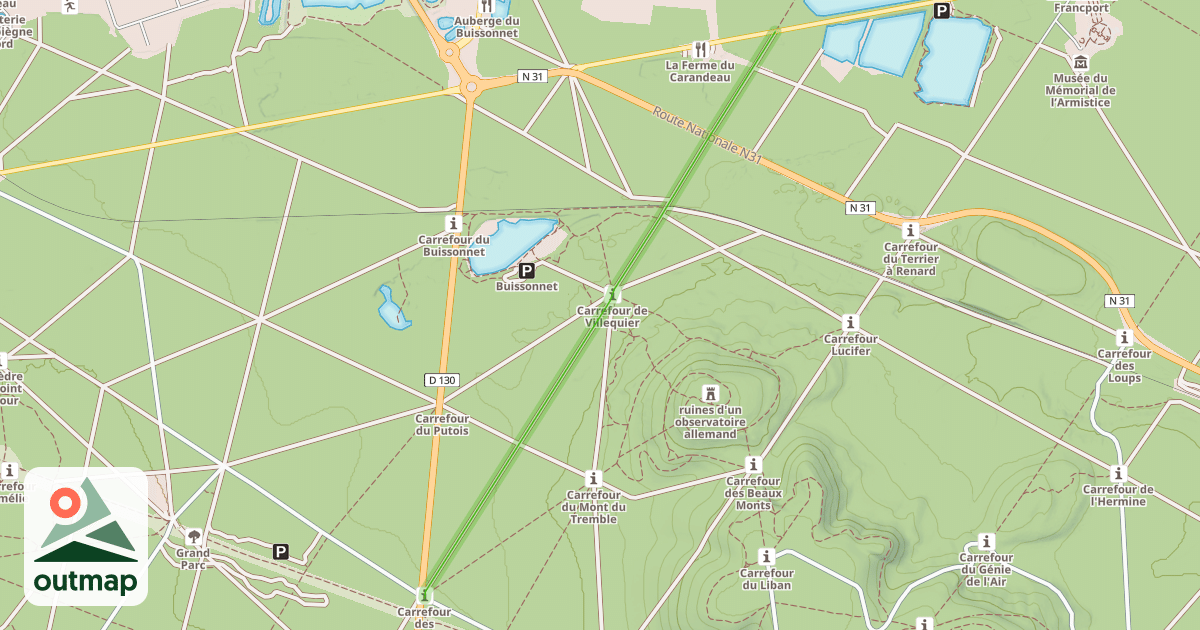 Map of Route du Carandeau