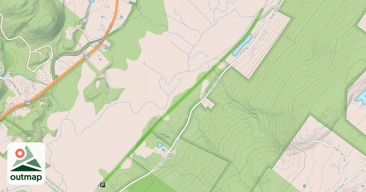 Map of Mamakating O&W Rail Trail