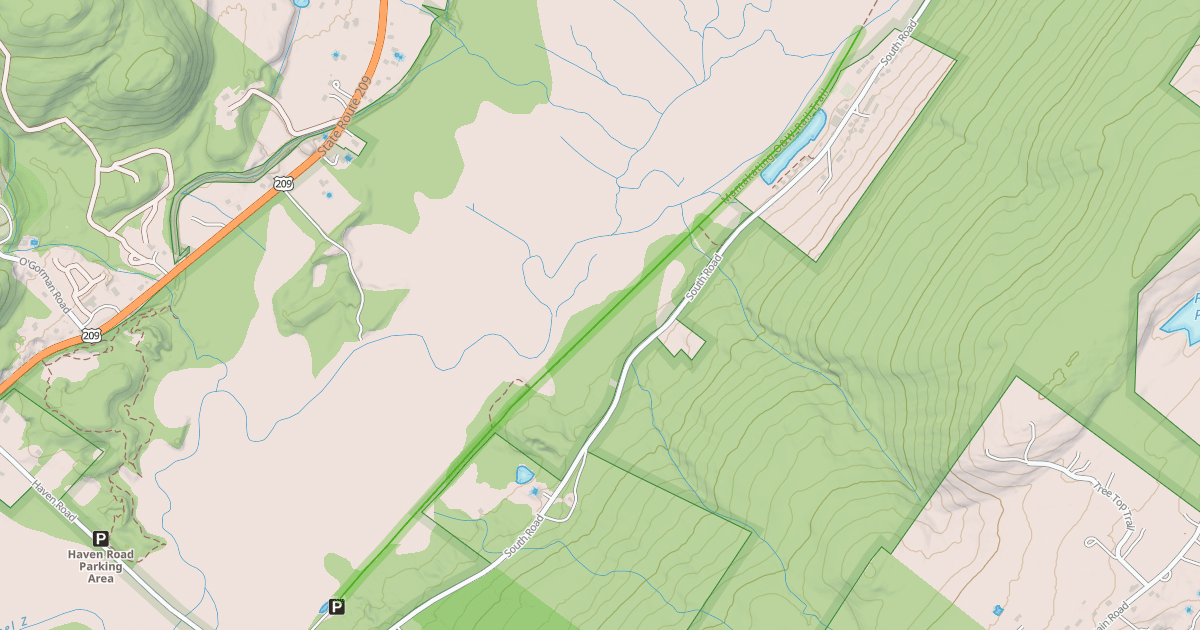 Map preview of Mamakating O&W Rail Trail