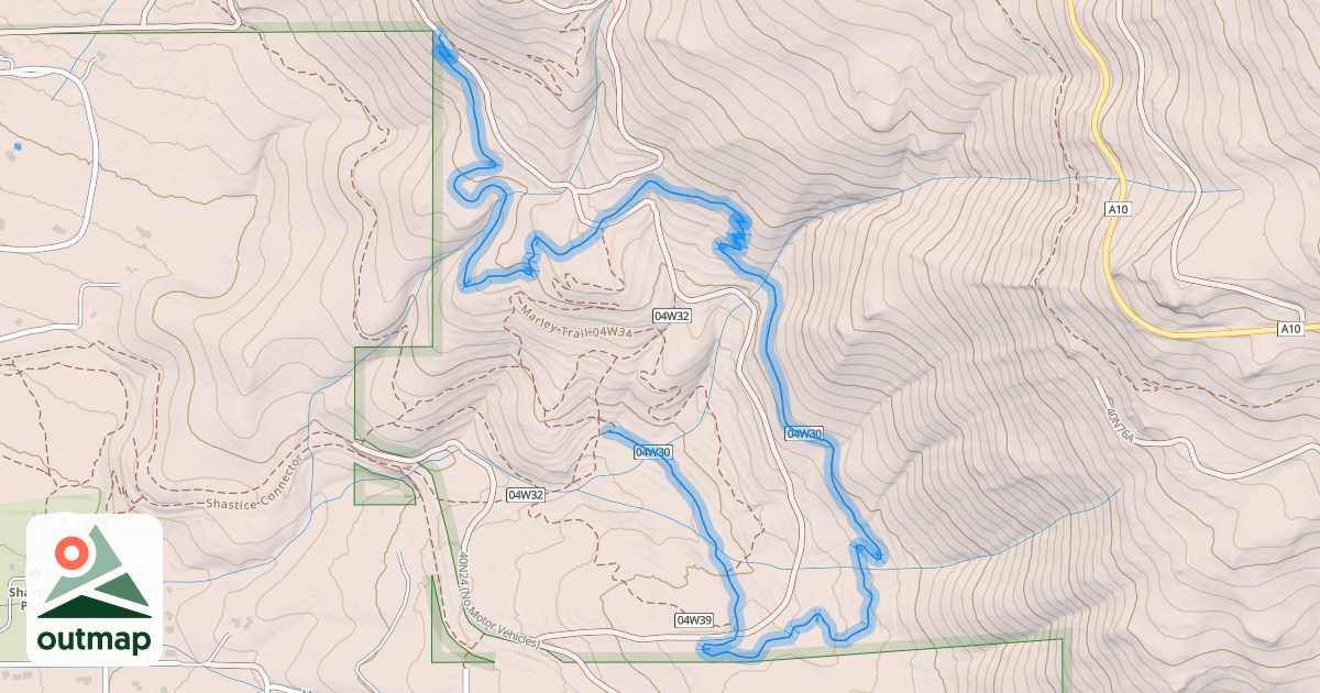 Map of Gateway Trail 04W30