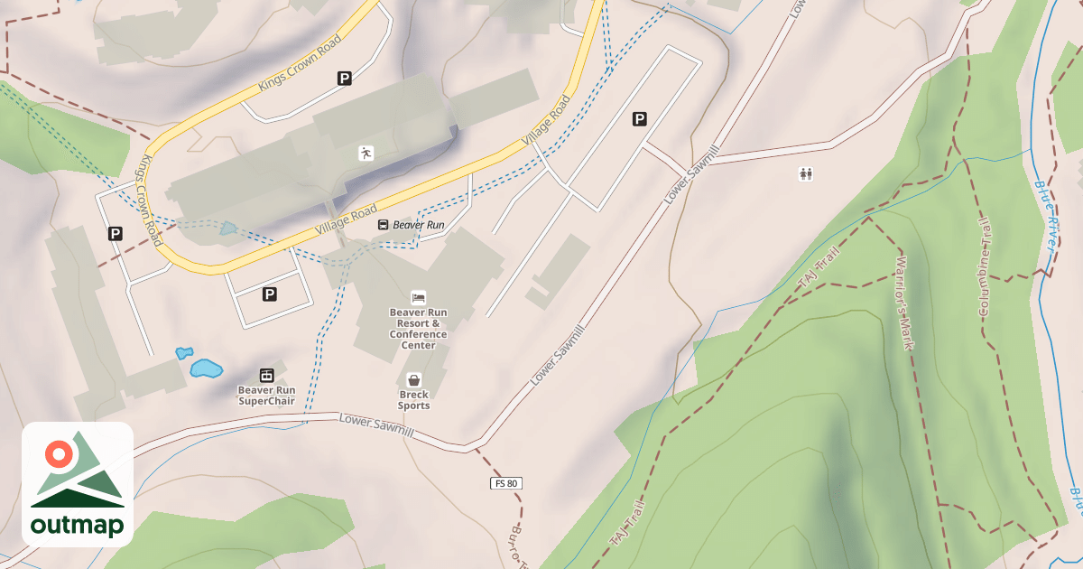 Map of BRECKENRIDGE SKI AREA