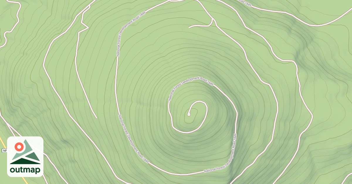 Map of CHINA HAT BUTTE