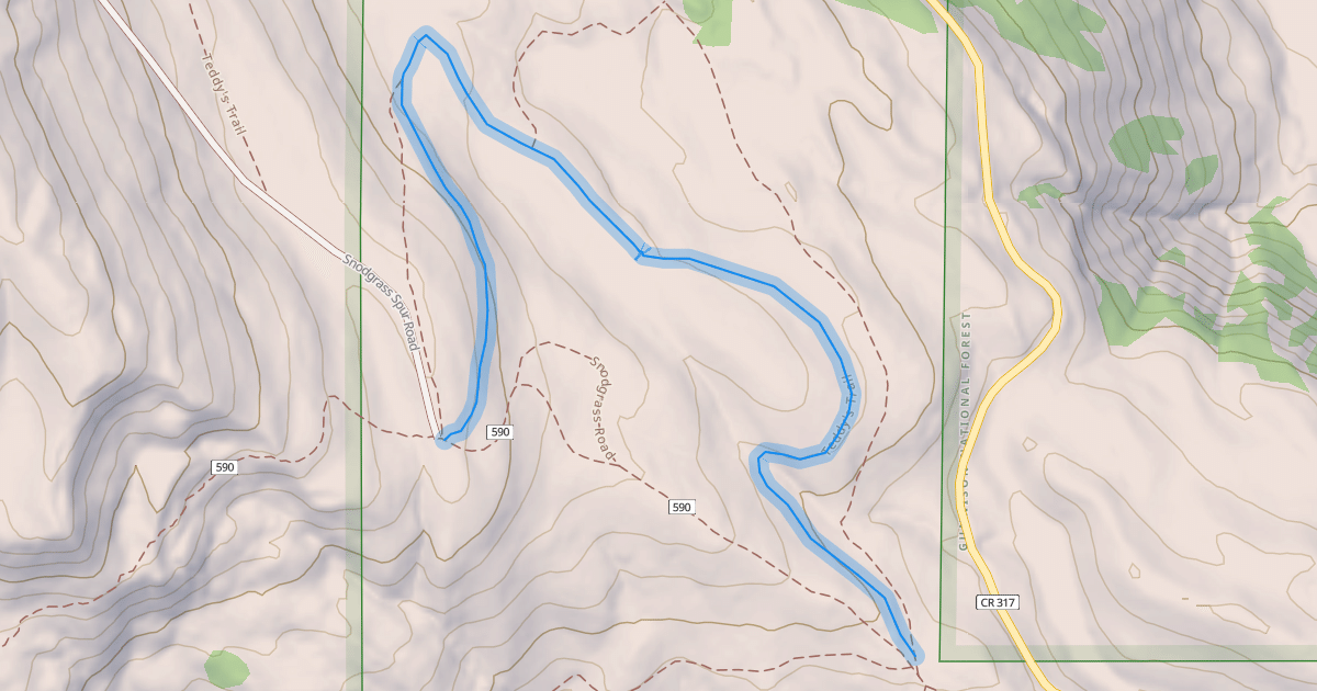 Map preview of Teddy's Trail