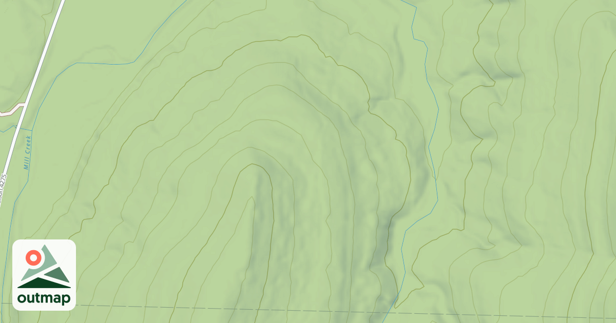 Map of Mill Creek Easy Loop