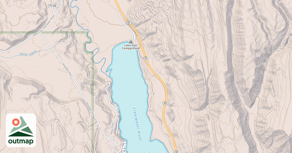 Map of LAKE INEZ CAMPGROUND