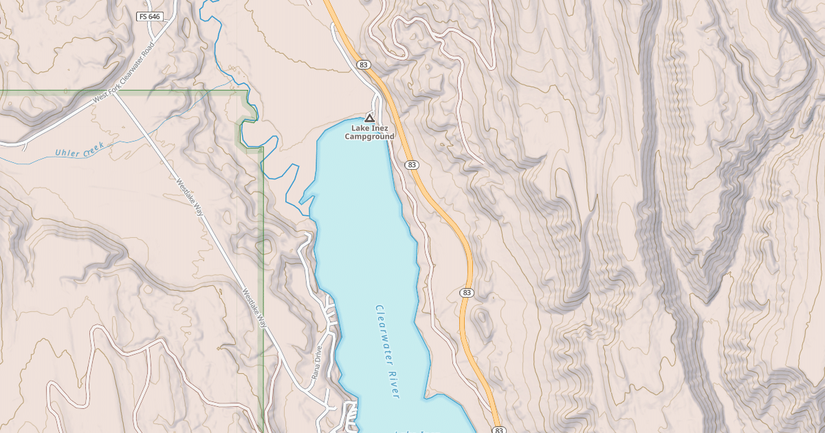 Map preview of LAKE INEZ CAMPGROUND