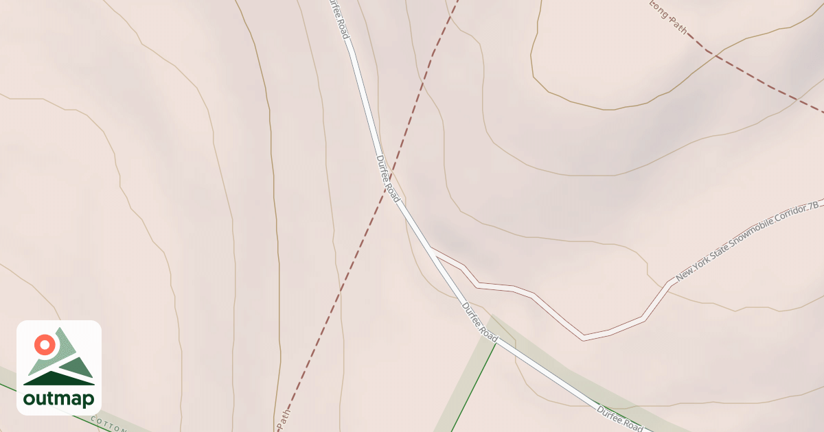 Map of Durfee Road Snowmobile Trail