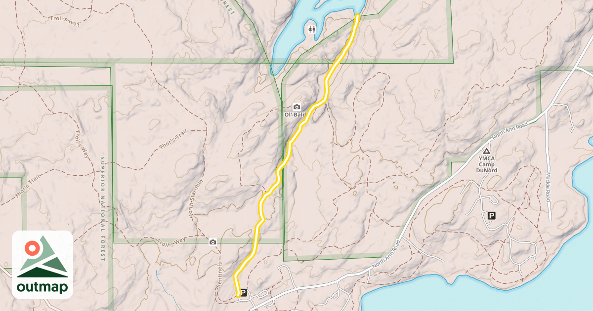Map of Slim Lake Trail