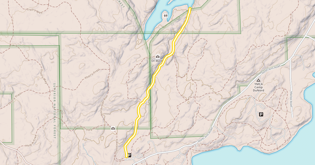 Map preview of Slim Lake Trail