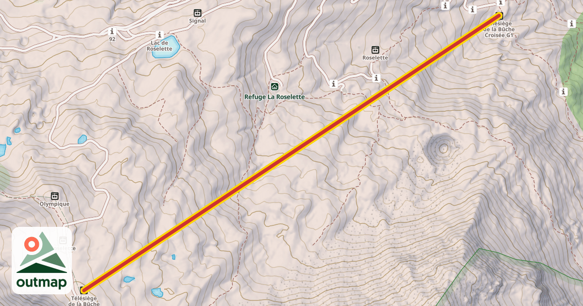 Map of Bûche Croisée