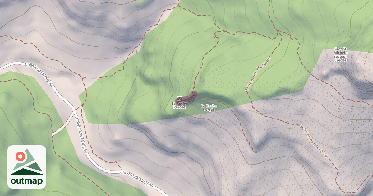 Map of La Roche Percée