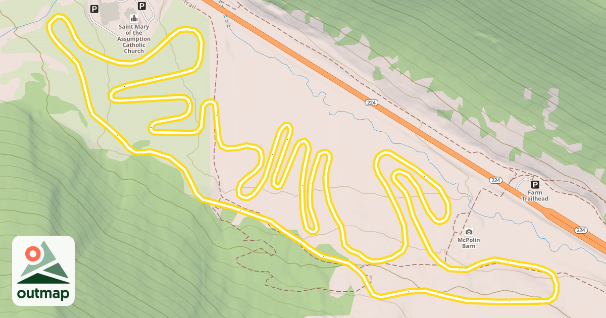 Map of Farm Loop Nordic Trail