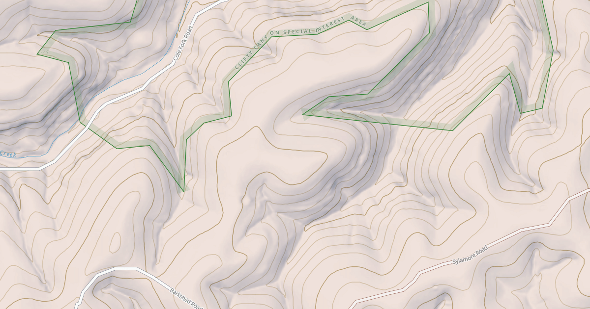 Map preview of USFS National Forest System Roads {C7A4D042-00ED-4848-B37A-B8906BE0B0A6}