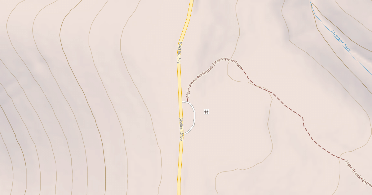 Map preview of FISH CREEK TRAIL HEAD PARKING