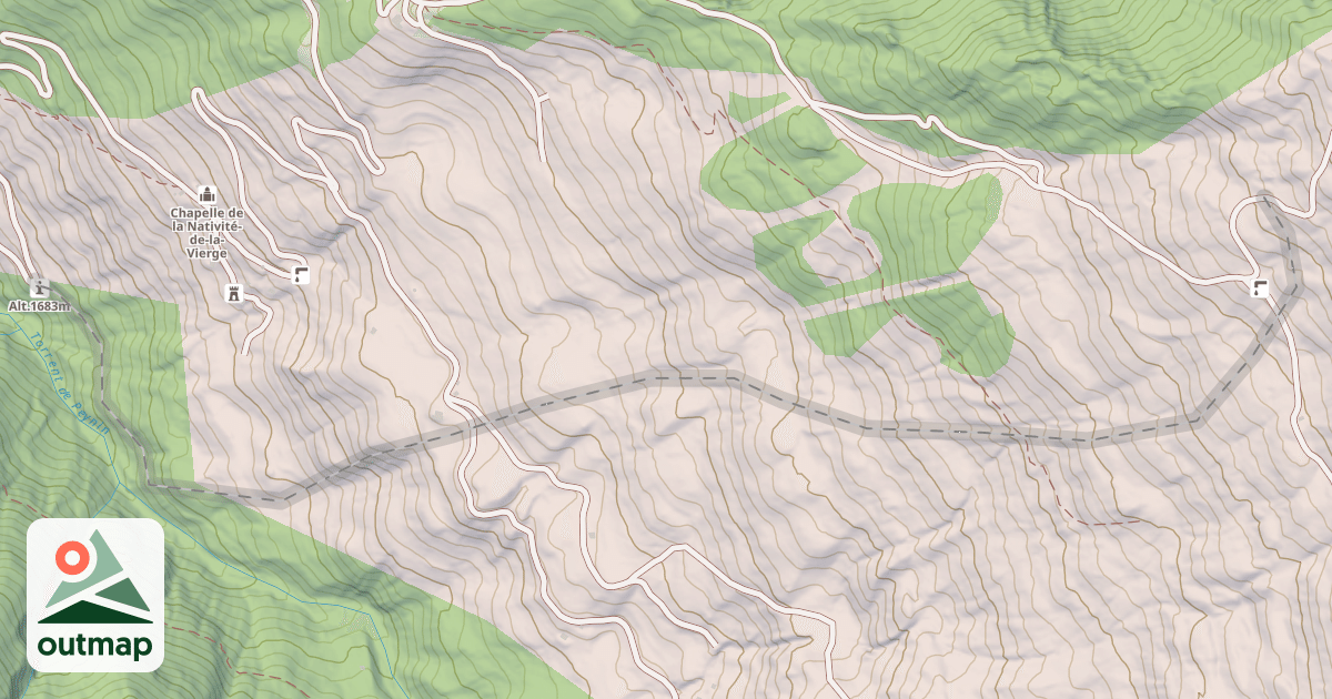 Map of La Roumane
