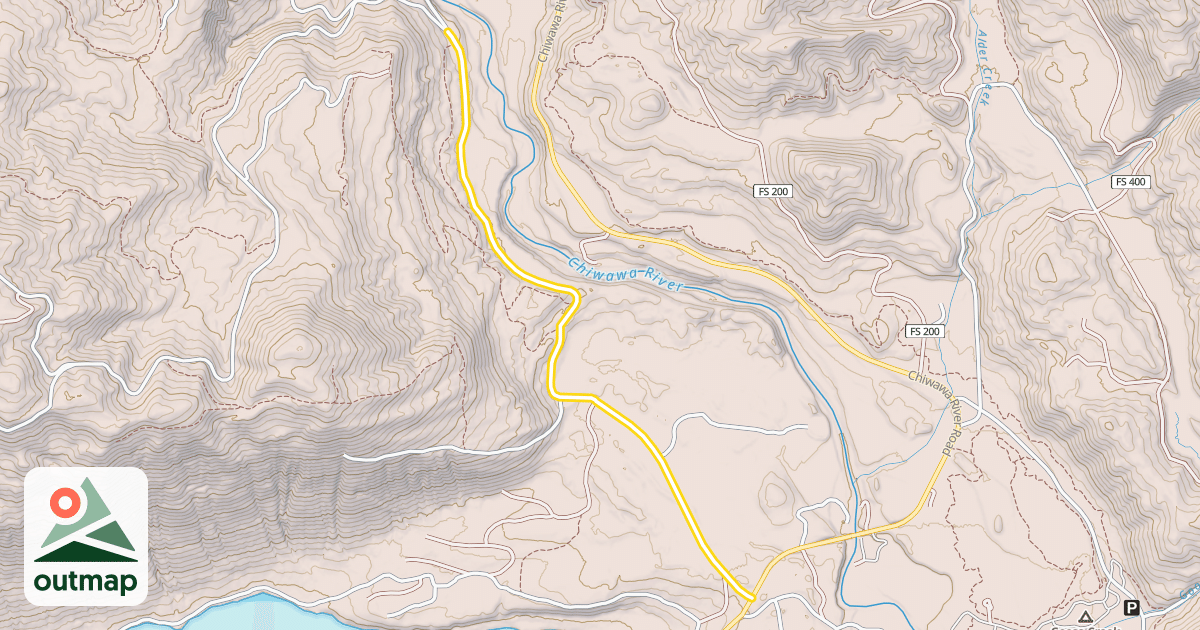 Map of Big Meadow Creek Road
