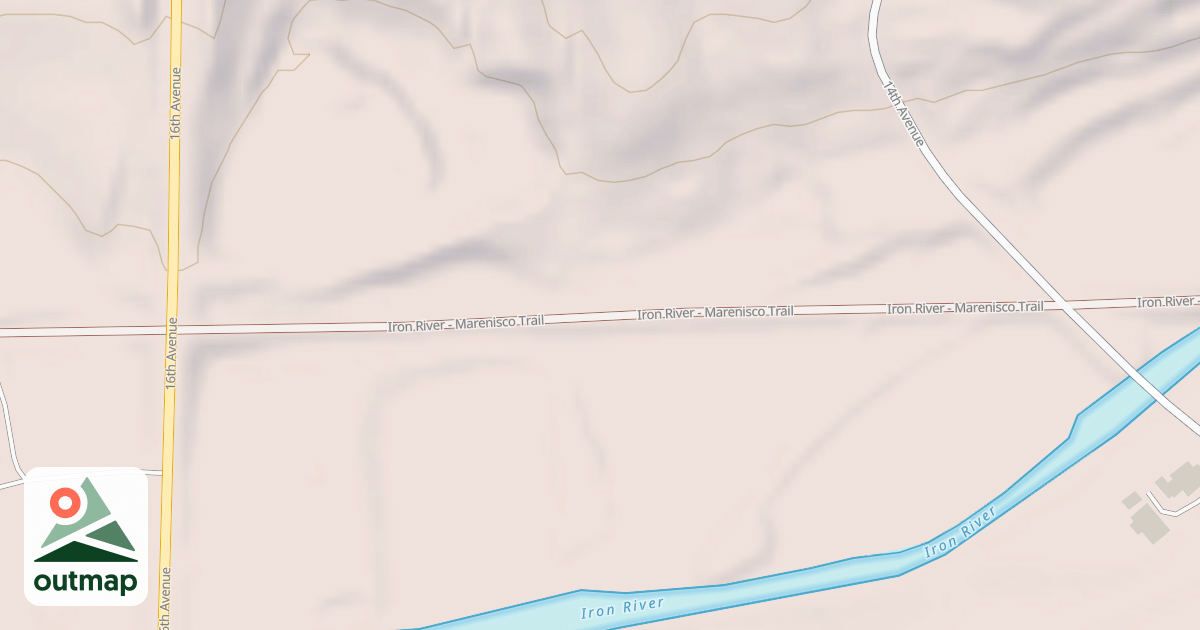 Map of Iron River To Marenisco Route