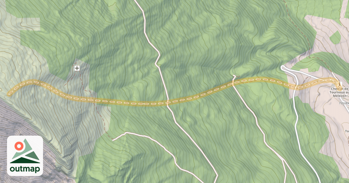 Map of Croix de Tournoux — Les Pras