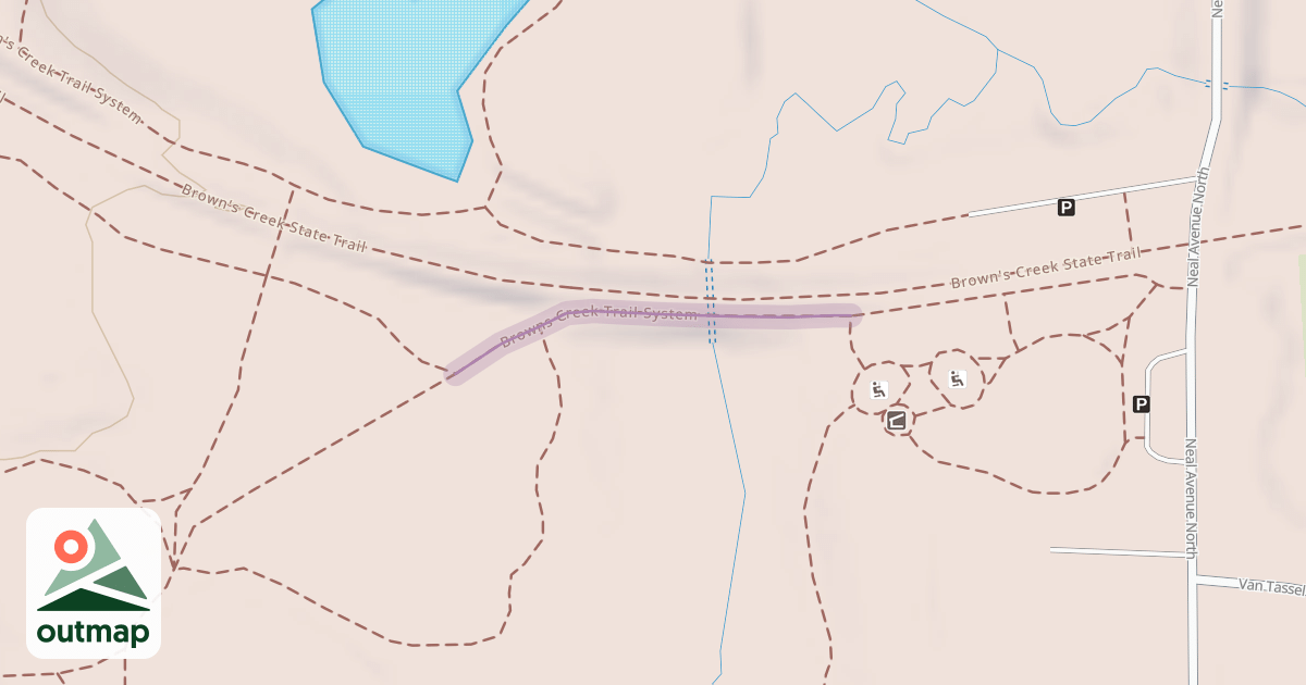 Map of Browns Creek Trail System